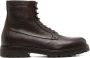 Brunello Cucinelli Leren enkellaarzen Bruin - Thumbnail 1