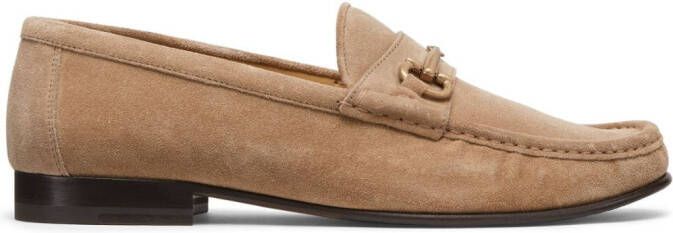 Brunello Cucinelli Leren loafers met ronde neus Bruin