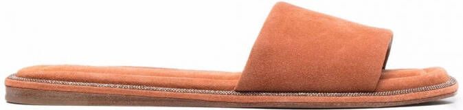 Brunello Cucinelli Leren sandalen Oranje