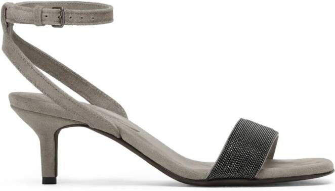 Brunello Cucinelli Leren sandalen Zwart