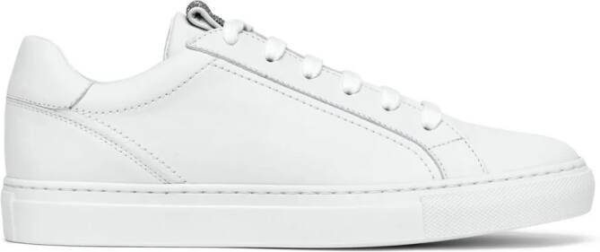 Brunello Cucinelli Leren sneakers met monili detail Wit