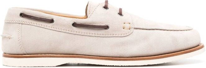 Brunello Cucinelli Loafers met veters Beige