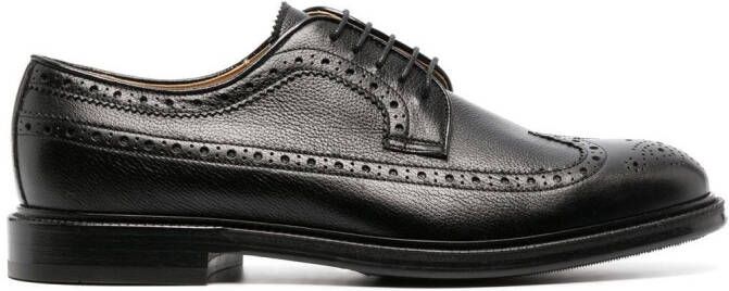 Brunello Cucinelli Oxford schoenen met gelakte afwerking Zwart