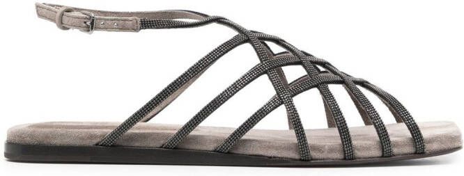Brunello Cucinelli Sandalen met open neus Grijs