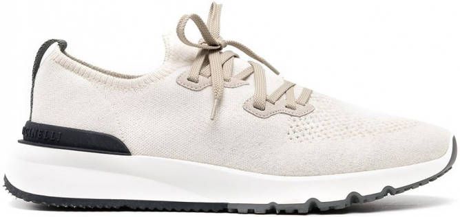 Brunello Cucinelli Sneakers met geperforeerd detail Wit