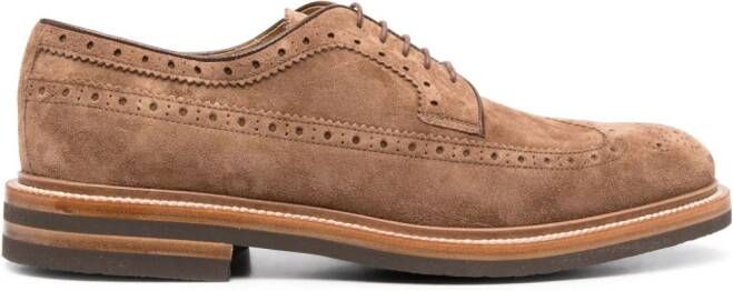 Brunello Cucinelli Suède brogues Bruin