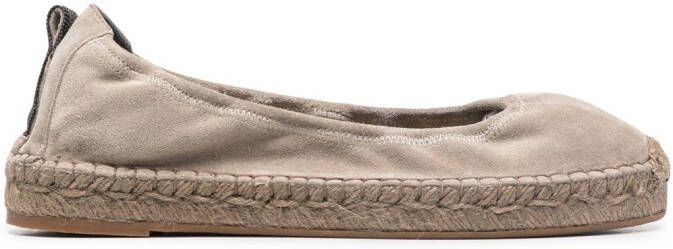 Brunello Cucinelli Suède espadrilles Grijs