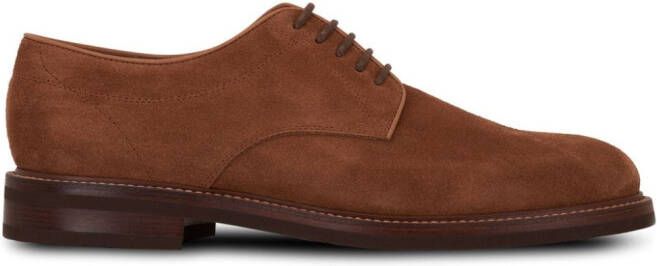 Brunello Cucinelli Suède veterschoenen Bruin