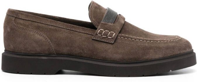 Brunello Cucinelli Suède loafers Grijs