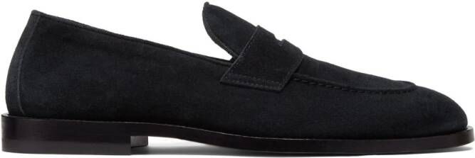 Brunello Cucinelli Suède penny loafers Zwart