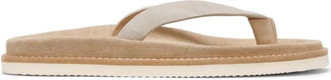 Brunello Cucinelli Suède teenslippers Beige