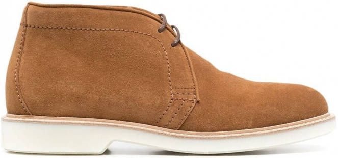 Brunello Cucinelli Suède veterlaarzen Beige