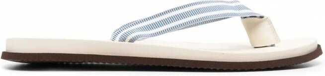 Brunello Cucinelli Teenslippers met streepdetail Beige