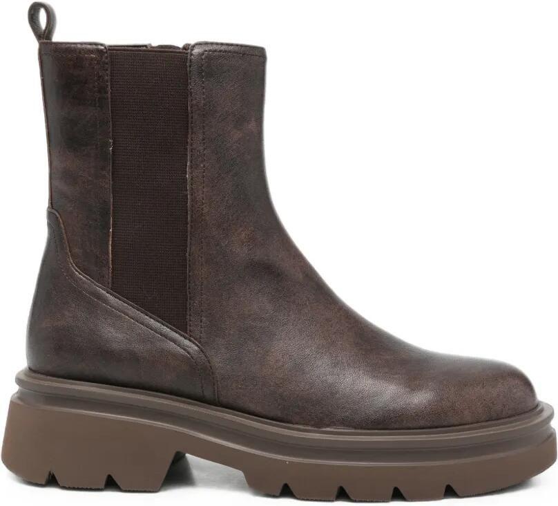 Bruno Premi elasticated-panel leather ankle boots Bruin