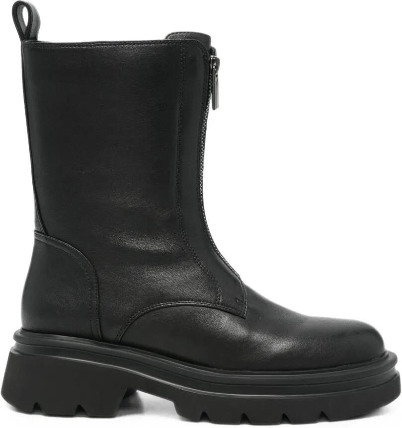 Bruno Premi front-zip chunky-sole boots Zwart