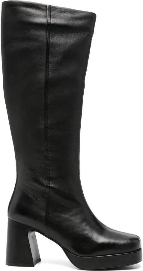 Bruno Premi platform leather boots Zwart