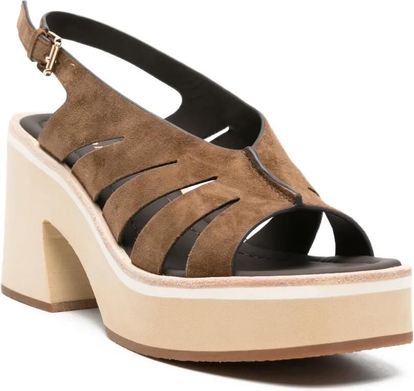 Bruno Premi Sandalen met plateauzool Bruin
