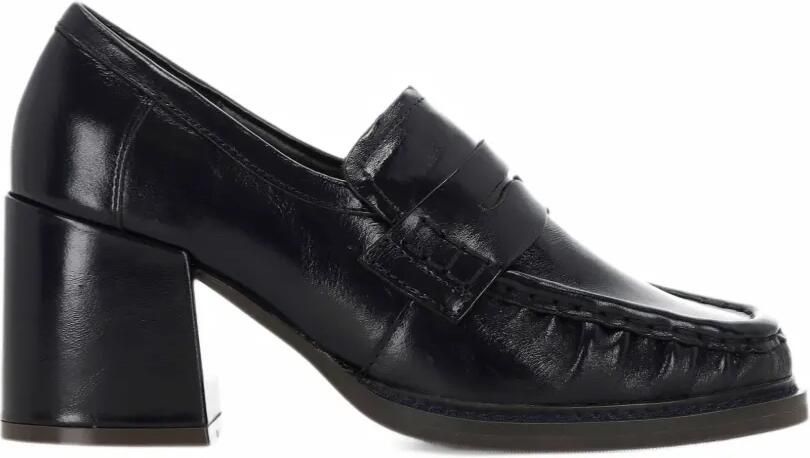 Bruno Premi strap-detail block-heel loafers Blauw