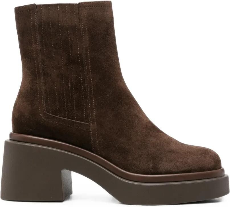Bruno Premi suede platform ankle boots Bruin