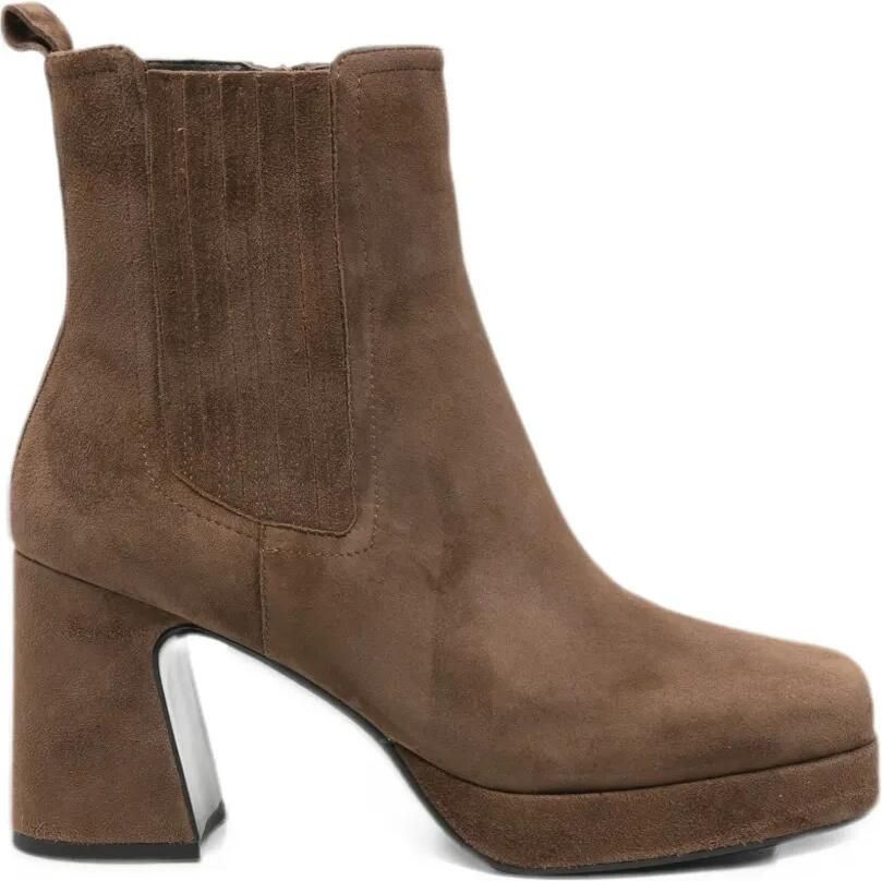 Bruno Premi suede platform ankle boots Bruin