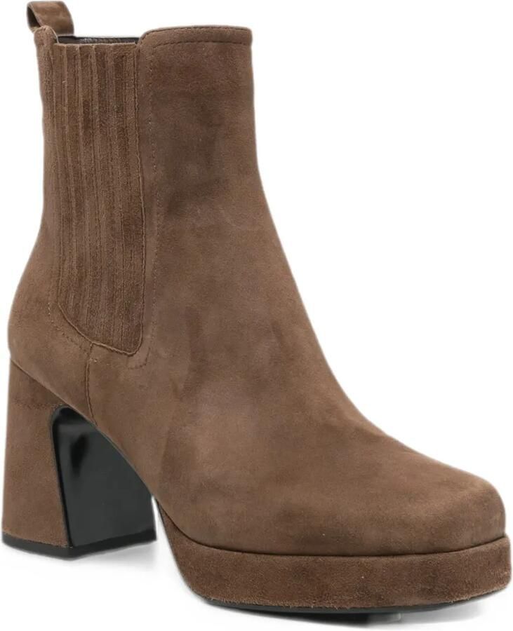Bruno Premi suede platform ankle boots Bruin - Foto 2