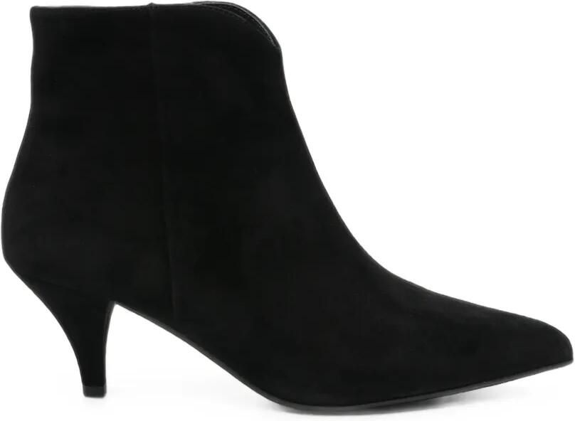 Bruno Premi suede pointed-toe ankle boots Zwart