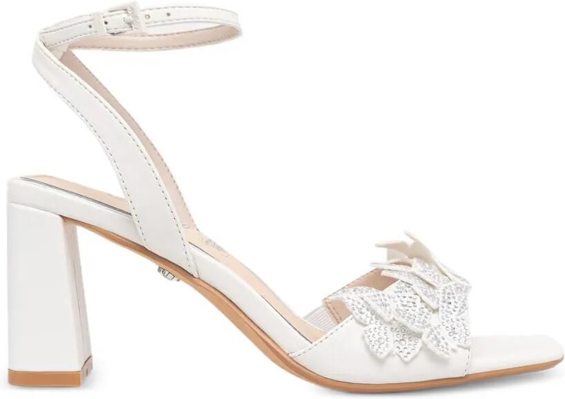 Buffalo Ashley Butterfly Glam sandalen met blokhak Wit