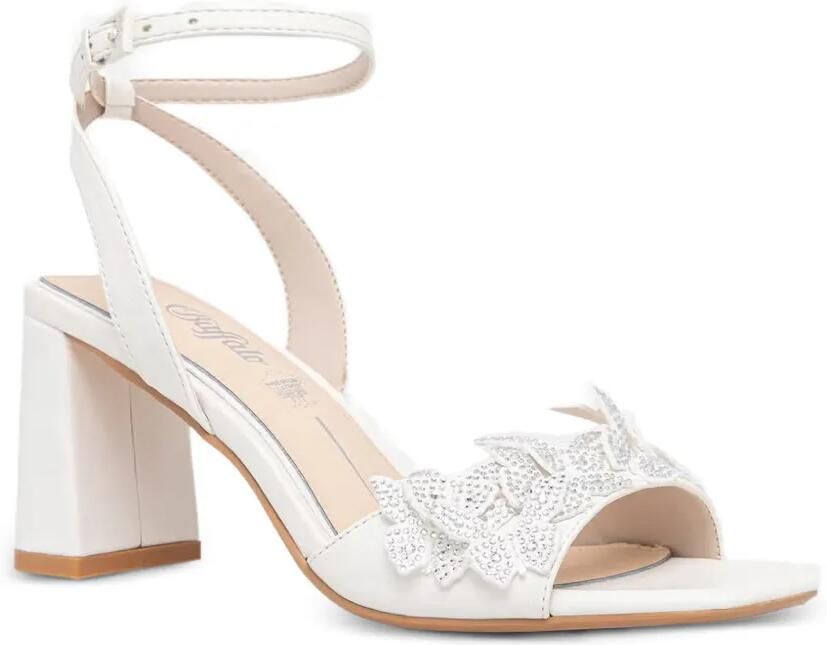 Buffalo Ashley Butterfly Glam sandalen met blokhak Wit - Foto 3