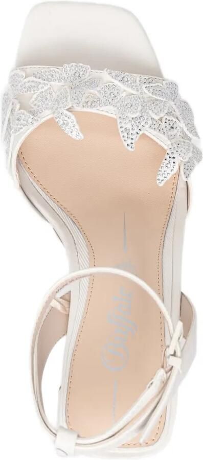 Buffalo Ashley Butterfly Glam sandalen met blokhak Wit - Foto 4
