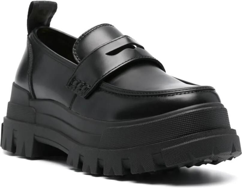 Buffalo Aspha loafers met plateauzool Zwart