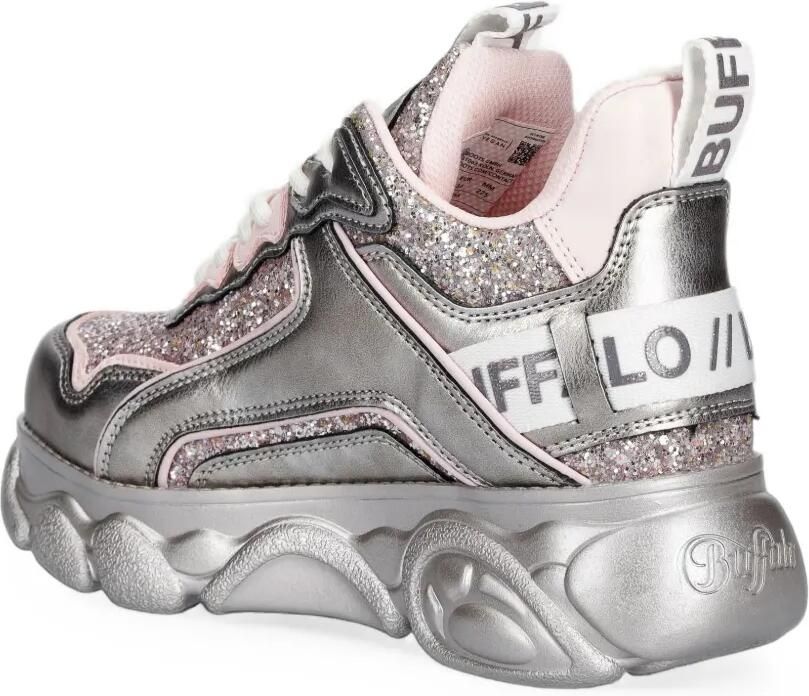 Buffalo Cld Chai metallic sneakers met glitters-effect Zilver - Foto 2
