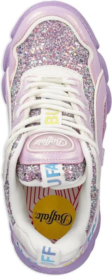Buffalo CLD Chai sneakers met plateauzool en glitters Paars - Foto 3