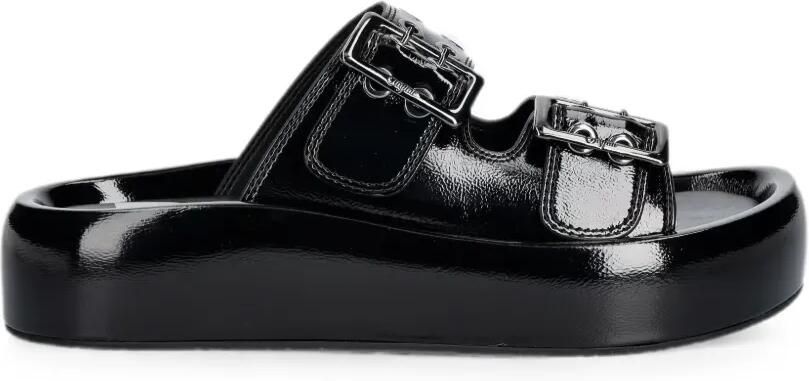 Buffalo Evelyn Ari RIV sandalen met gespsluiting Zwart