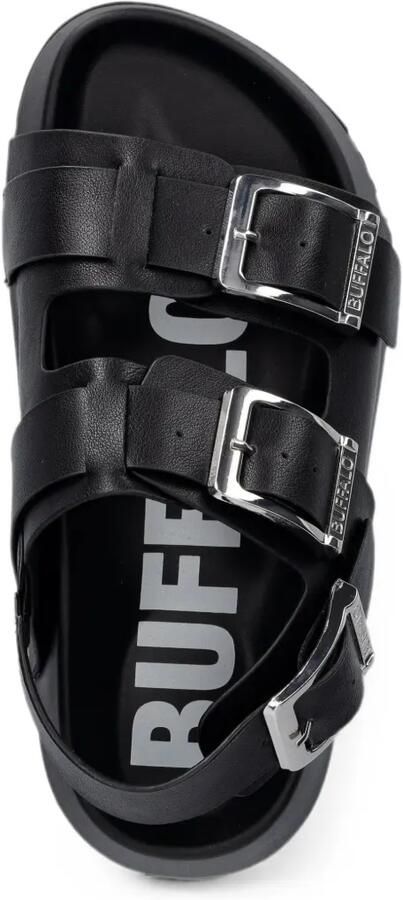 Buffalo Jane Athena sandalen met plateauzool en gespsluiting Zwart - Foto 4