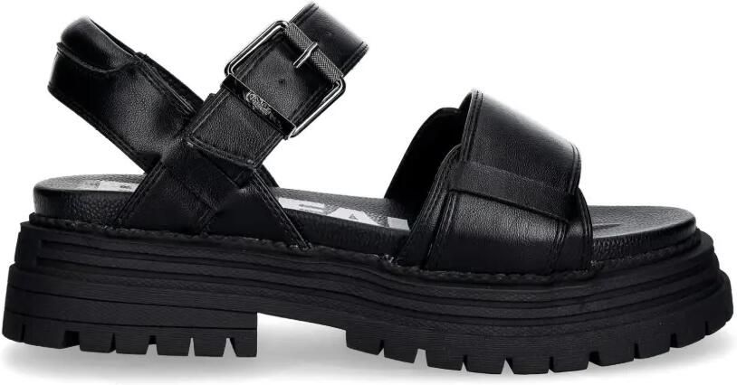 Buffalo Lennox sandalen met chunky zool en gespsluiting Zwart