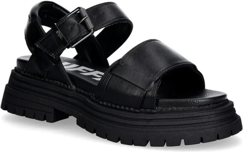 Buffalo Lennox sandalen met chunky zool en gespsluiting Zwart - Foto 3