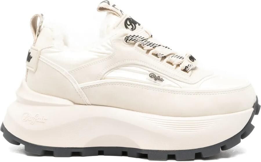 Buffalo Manhattan sneakers met plateauzool Beige
