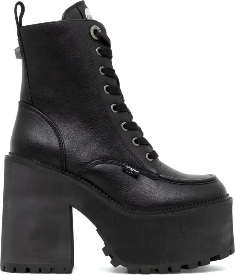 Buffalo platform lace-up boots Zwart