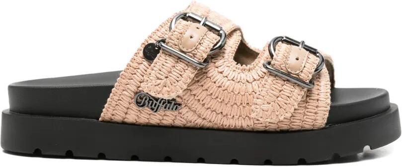 Buffalo Raya Ari Bo sandalen met gespsluiting Beige