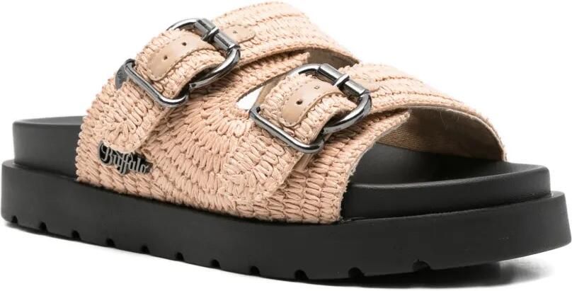 Buffalo Raya Ari Bo sandalen met gespsluiting Beige - Foto 4