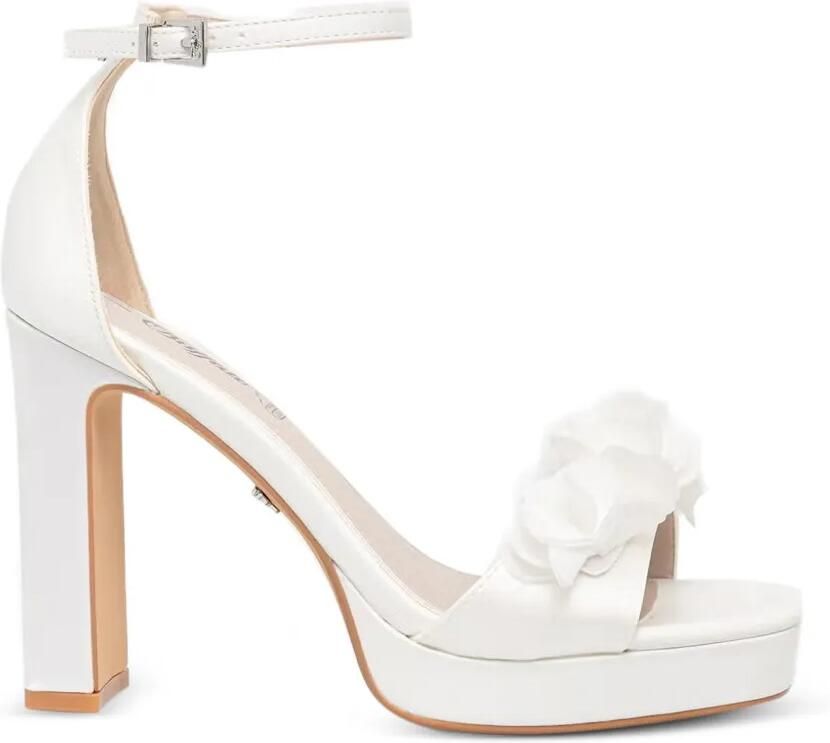 Buffalo Sandalen met plateauzool Wit