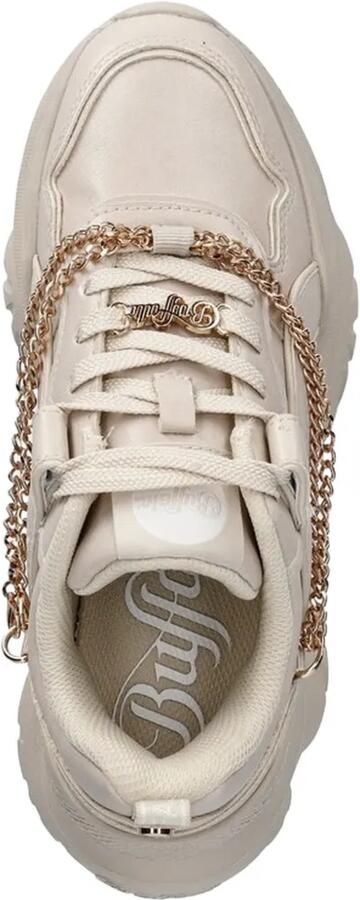 Buffalo Sneakers met plateauzool en ketting Beige - Foto 4