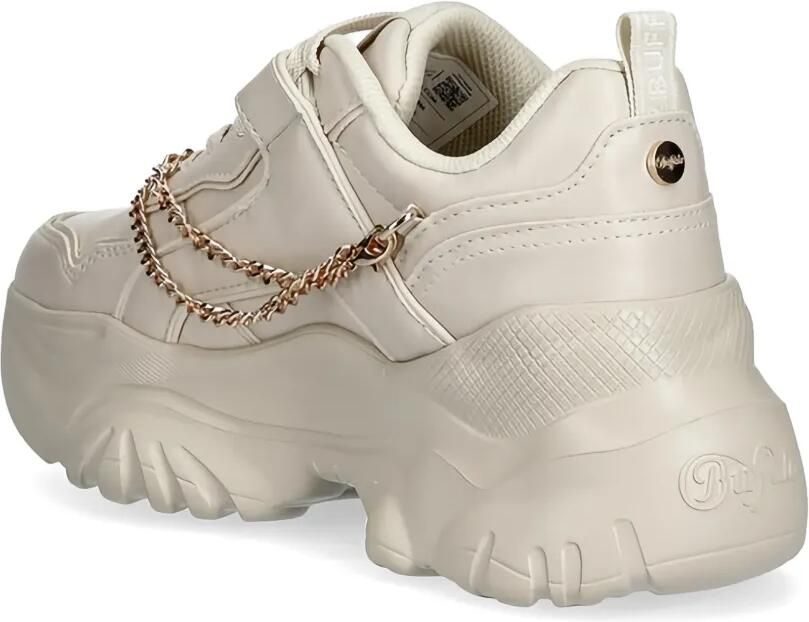 Buffalo Sneakers met plateauzool en ketting Beige - Foto 3