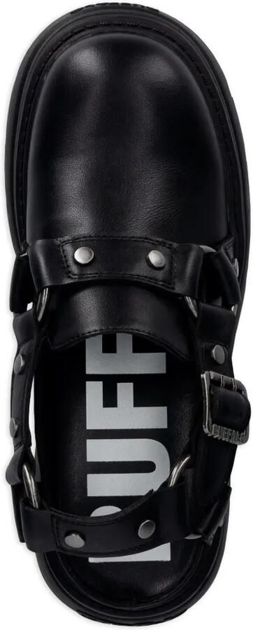 Buffalo Vega Clog Buckle muiltjes met plateauzool en studs Zwart - Foto 4