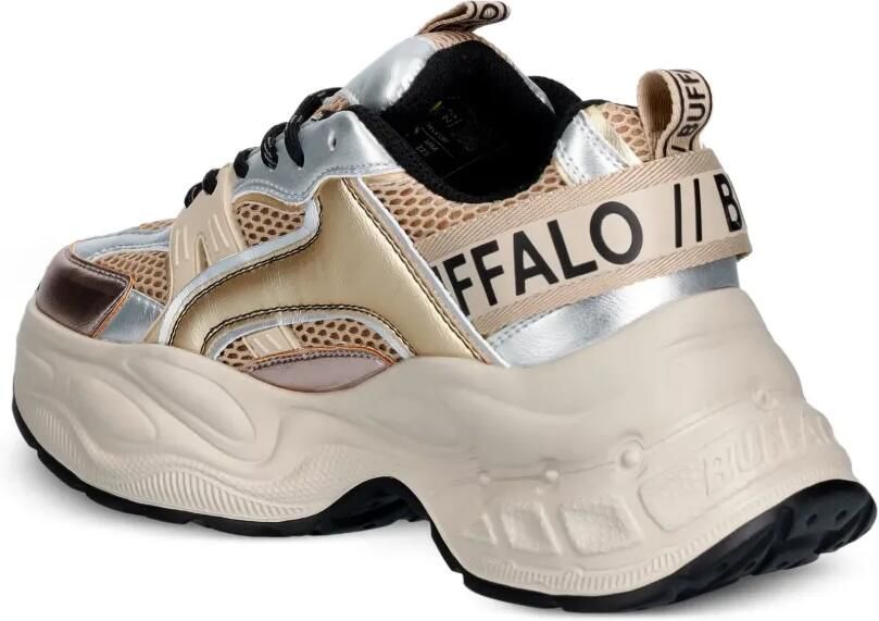 Buffalo Yuno metallic chunky-sole sneakers Beige - Foto 2