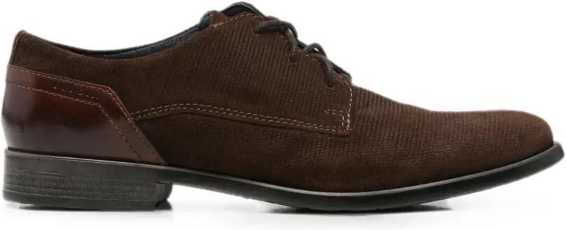 Bugatti Derby schoenen met geperforeerde details en vlakken Bruin