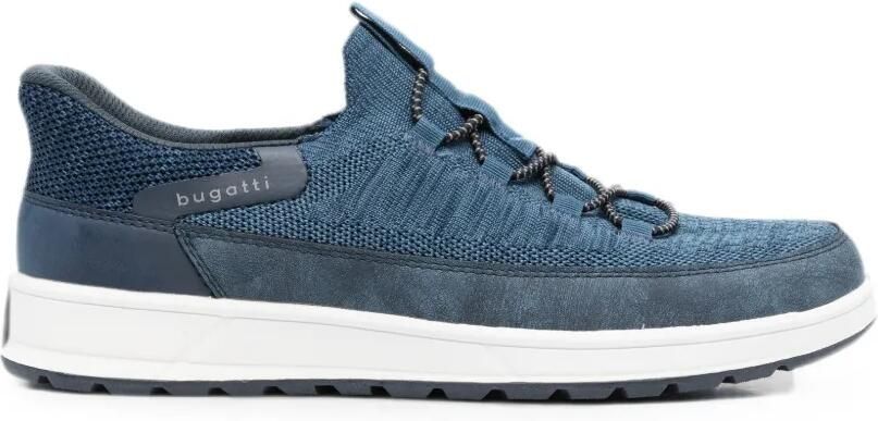 Bugatti knit panelled sneakers Blauw