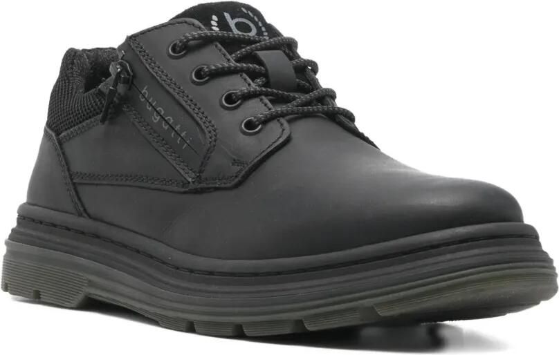 Bugatti Leren derby schoenen met rits Zwart - Foto 2