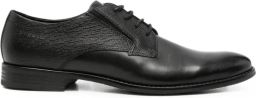 Bugatti Leren derby schoenen met vlak met textuur Zwart