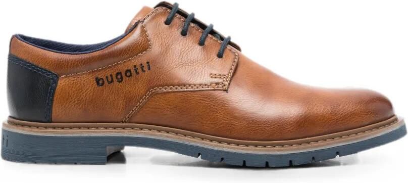 Bugatti logo-debossed lace-up Derby shoes Bruin